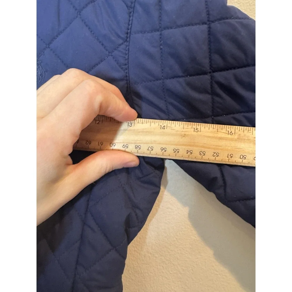 Ralph Lauren Jacket Girls‎ Small 7 Navy Blue Quilted Zip Riding Coat Outerwear